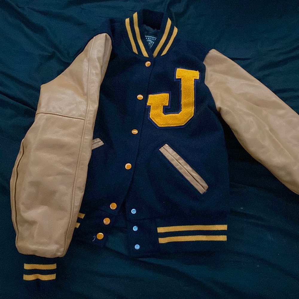 Blue and Yellow Holloway Varsity Jacket